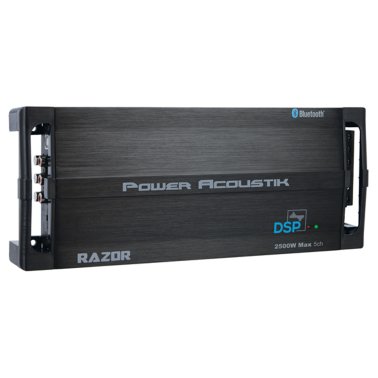 Power Acoustik® Razor Series RZ5‐2500DSP 2,500-Watt-Max 5-Channel Class D Amp with DSP, Bluetooth®, and Remote Gain Control