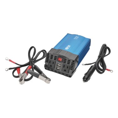 Tripp Lite® by Eaton® 375-Watt-Continuous PowerVerter® Ultracompact Car Inverter with USB & Battery Cables