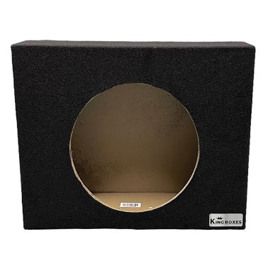 King Boxes AKT112S 12-In. Wedge-Style Single-Speaker Black Carpeted Enclosure for Truck