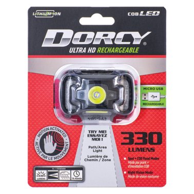 Dorcy® 330-Lumen USB Rechargeable Motion Sensor Headlamp