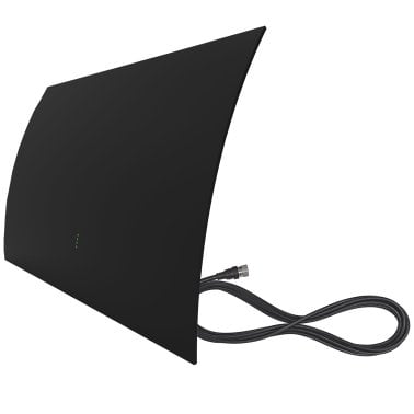 Mohu Arc Pro Amplified Indoor TV Antenna, Signal Indicator, 60-Mile Range, UHF VHF, Multi-Directional, 4K 8K UHD, NEXTGEN TV — with Stand, 10-Ft. Cable