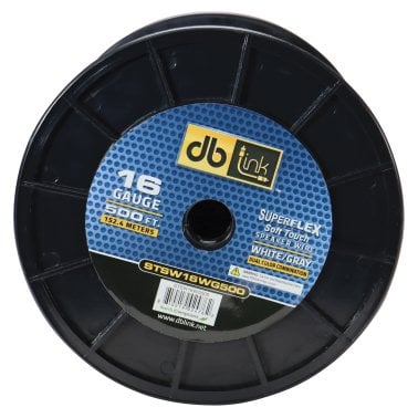 DB Link® Superflex Series 16-Gauge 500-Ft. Speaker Wire, White/Gray