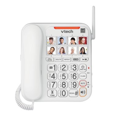 VTech® Amplified Corded/Cordless Answering System with Big Buttons and Display