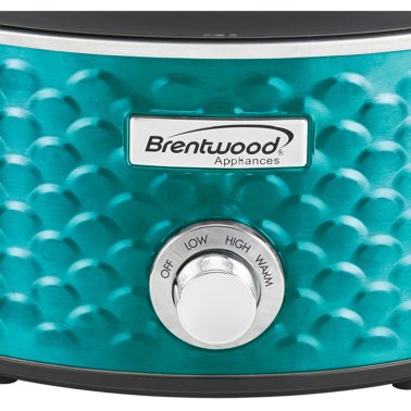 Brentwood® 4.5-Quart Scallop Pattern Slow Cooker (Blue)