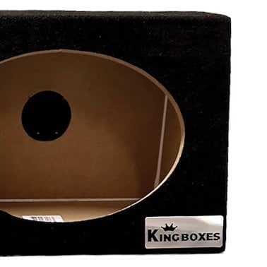 King Boxes A69 6-In. x 9-In. Wedge Single-Speaker Black Carpeted Enclosure for Car, Truck, or SUV, Pair
