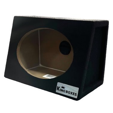 King Boxes A69 6-In. x 9-In. Wedge Single-Speaker Black Carpeted Enclosure for Car, Truck, or SUV, Pair
