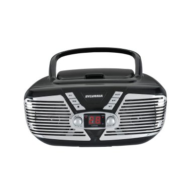 SYLVANIA® Retro Portable CD Radio Boombox (Black)