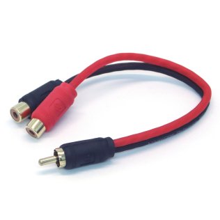 DB Link® Maxkore™ ME Series 1 Male to 2 Female Tri-Shield RCA Y-Cables, 10 Pack