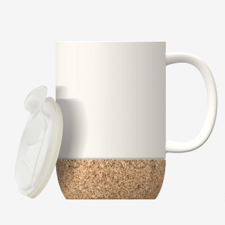 ASOBU® Ceramic 12-Oz. Mug with Cork Base (White)