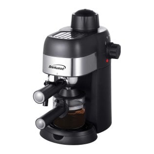 Brentwood® GA-134BK 4-Cup Stainless Steel Espresso and Cappuccino Maker Machine