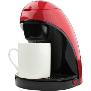 Brentwood® Single-Serve Drip Coffee Maker with Ceramic Mug (Red)