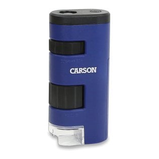 CARSON® PocketMicro™ 20x to 60x LED Lighted Zoom Field Microscope with Aspheric Lens System