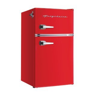 Frigidaire® 3.2-Cu Ft. 2-Door Retro Compact Bar Fridge with Freezer and Side Bottle Opener, EFR840 (Red)