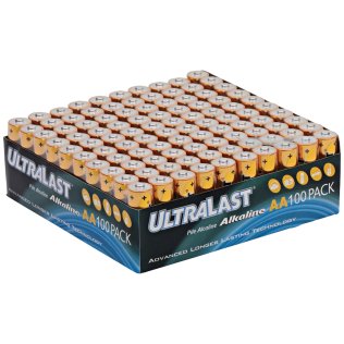 Ultralast® ULA100AAB Alkaline AA Batteries, 100 pk
