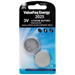 Dantona® ValuePaq Energy 2025 Lithium Coin Cell Batteries (2 Pack)