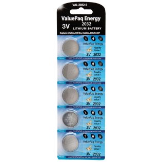 Dantona® ValuePaq Energy 2032 Lithium Coin Cell Batteries (5 Pack)