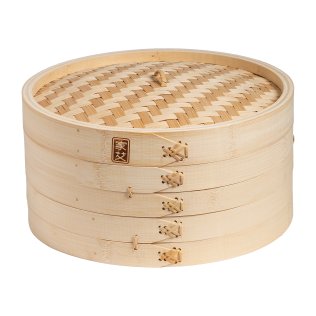 Joyce Chen® 2-Tier Bamboo Steamer Baskets with Lid (12 In.)