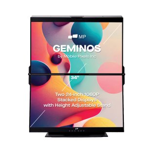 Mobile Pixels Geminos™ 1080p 24-In. Dual-Screen Desktop Monitor