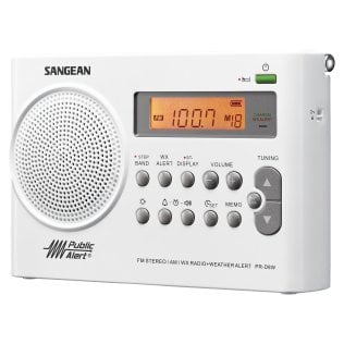 Sangean® AM/FM/NOAA® Weather Alert Rechargeable Radio