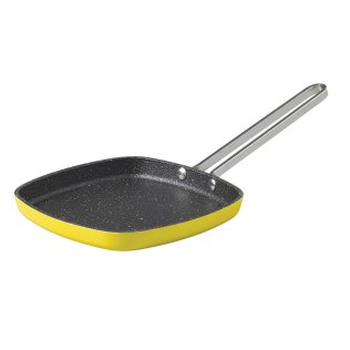 THE ROCK™ by Starfrit® Breakfast Collection 6-In. Mini Griddle with Stainless Steel Wire Handle, Yellow