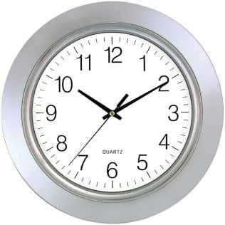 Timekeeper 13-In. Chrome Bezel Round Wall Clock