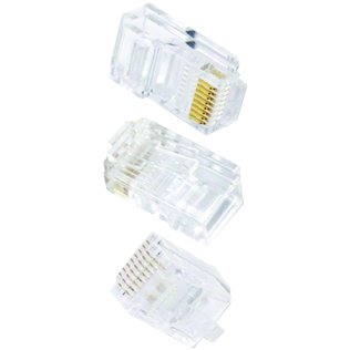 Ethereal® 8-Pin CAT-6 Crimp Connectors, 50-Pack