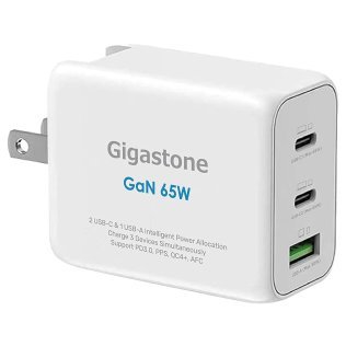 Gigastone® 65-Watt PD 3.0 3-Port GaN Fast Charging USB Adapter