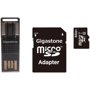 Gigastone® Prime Series microSD™ Card 4-in-1 Kit (64 GB)