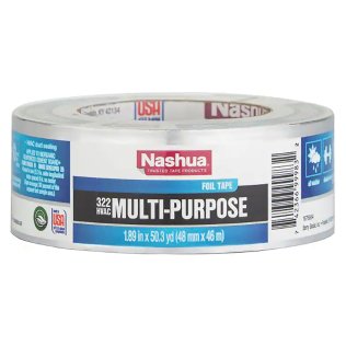 Nashua® 322 Multi-Purpose HVAC Foil Tape, 1.89 In. x 50 Yards