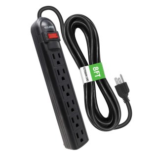 Digital Energy® 6-Outlet Surge Protector Power Strip (96 In.; Black)