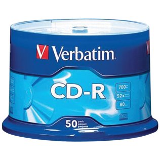 Verbatim® 700 MB 80-Minute 52x CD-Rs (50 Pack)