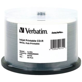 Verbatim® 700MB 80-Minute 52x DataLifePlus® CD-Rs, 50-ct Spindle