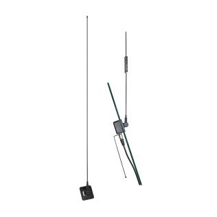 Tram® 50-Watt Pretuned Dual-Band 144 MHz to 148 MHz VHF/440 MHz to 450 MHz UHF Amateur Radio Antenna Kit with Glass Mount and Cable