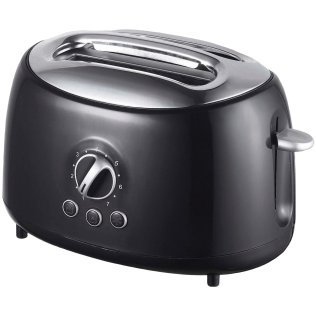 Brentwood® Cool-Touch 2-Slice Retro Toaster with Extra-Wide Slots (Black)