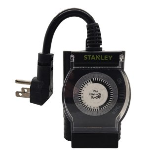 STANLEY® TIMEIT™ Outdoor Twin-Outlet 24-Hour Mechanical Outdoor Timer