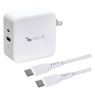 HELIX Pro Series 100-Watt PD GaN USB-C® Charger with 6-Ft. Braided USB-C® to USB-C® Cable