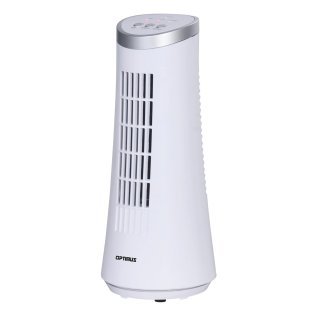 Optimus F-7345 12-In. 2-Speed Desktop Ultra-Slim Oscillating Tower Fan (White)