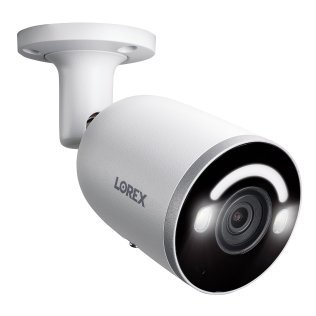 Lorex® IP Wired 4K AI Smart Security Bullet Camera with Smart Lighting and Smart Motion Detection (White)