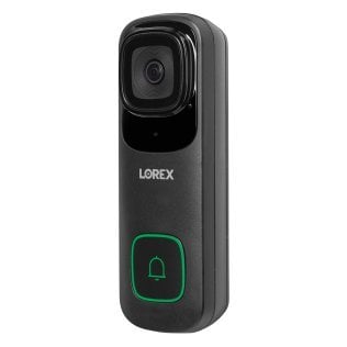 Lorex® Wi-Fi® 4K Smart Video Doorbell for Existing Doorbell Wiring with Chimebox and 32-GB microSD™ Card (Black)