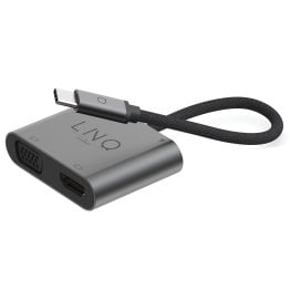 LINQ byELEMENTS 4-in-1 4K HDMI® Adapter with USB-C®, USB-A, and VGA Ports