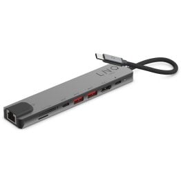 LINQ byELEMENTS 8-in-1 Pro USB-C® Multiport Hub with 4K HDMI®, Ethernet, and Card Reader Ports
