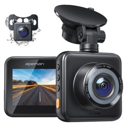 Apeman® C420D Cube Front and Rear Dash Cams with 170° Field of View and 1080p Full HD