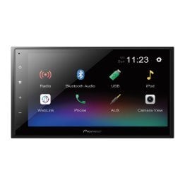 Pioneer® DMH-342EX 6.8-In. Car In-Dash Unit, Double-DIN Digital Media Receiver with Touch Screen and Bluetooth®
