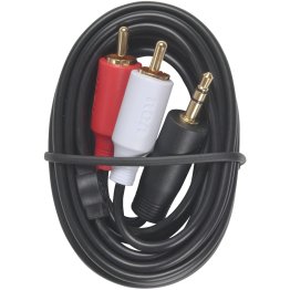 RCA 3.5-mm Male to 2 RCA-Male Stereo Audio Y-Adapter Cable, 3 Ft.