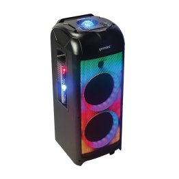 Gemini® GPLT Series 360° Portable Bluetooth® True Wireless Speaker System with LED Lights, Microphone, and Remote, Black, GPLT-360