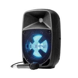 ION® Pro Glow 8 Portable Bluetooth® PA Speaker with Lights and Microphone, Black