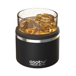 ASOBU® On the Rocks Insulated 10.5-Oz. Whiskey Kuzie (Black)