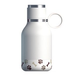 ASOBU® 33-Oz. Insulated Water Bottle with Removable Dog Bowl (White)