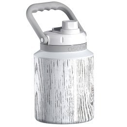 ASOBU® Stainless Steel Insulated 33-Oz. Mini Jug with Pop-up Straw (White)