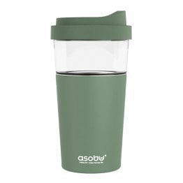 ASOBU® Vista 20-Oz. Stainless Steel Clear-Insulation Tritan™ Coffee Mug (Green)
